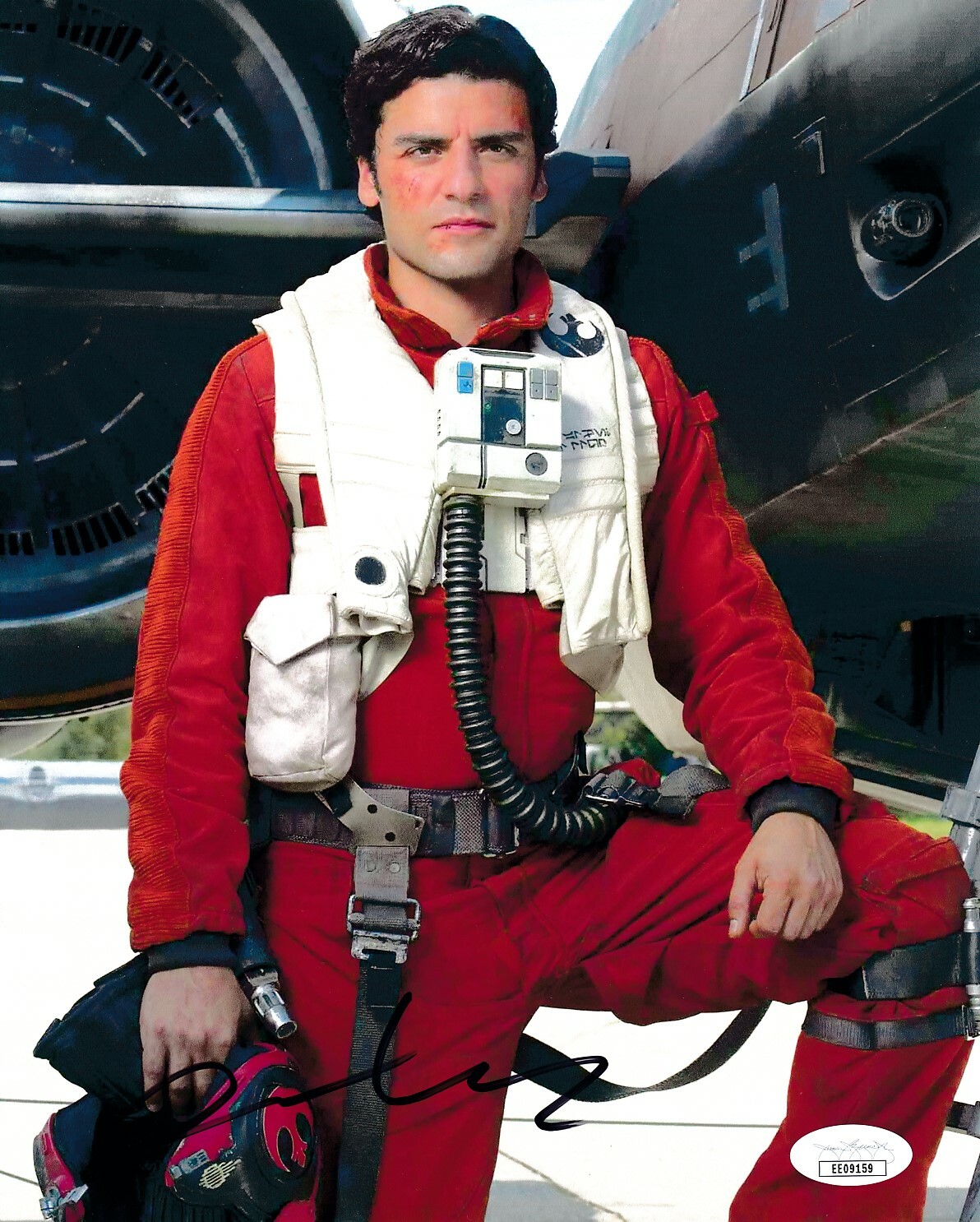 Oscar Isaac signed Star Wars Last Jedi Force Awakens Poe 8x10 movie photo (JSA)