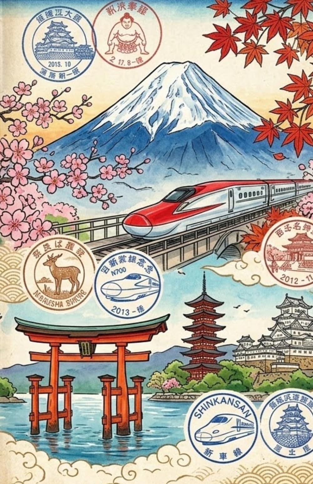JAPAN EKI STAMP BOOK The Ultimate Traveler's Collection A Portable Collection...