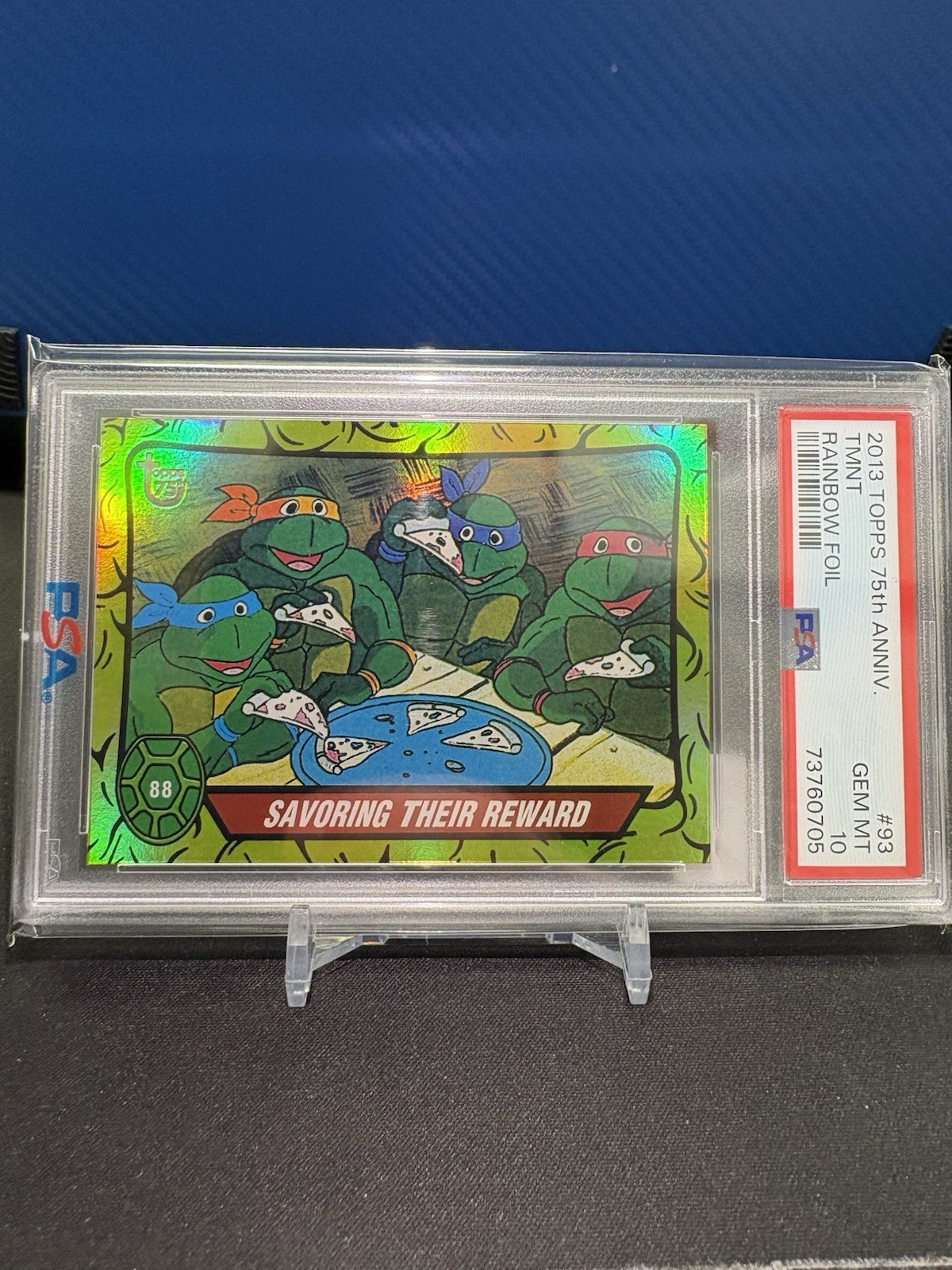 2013 Topps 75th Anniversary Rainbow Foil #93 TMNT PSA 10 POP 3