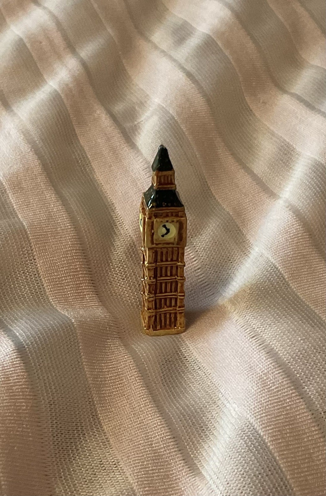 Vintage Miniature Big Ben London UK Elizabeth Tower Figurine Souvenir 0.50x 1.7\