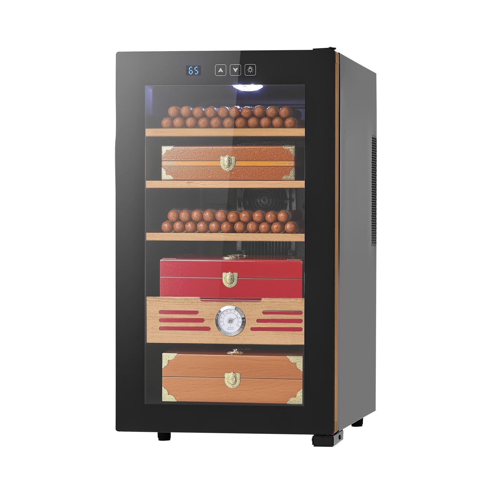 Uimoso 48L Electric Humidor Cabinet with Temperature Control for 350 Cigars