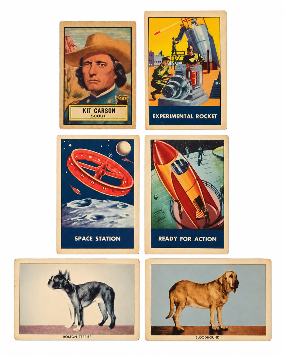 1952 Topps Kit Carson #53 1953 Chex Space Patrol Orange Crush Dog Cards Lot