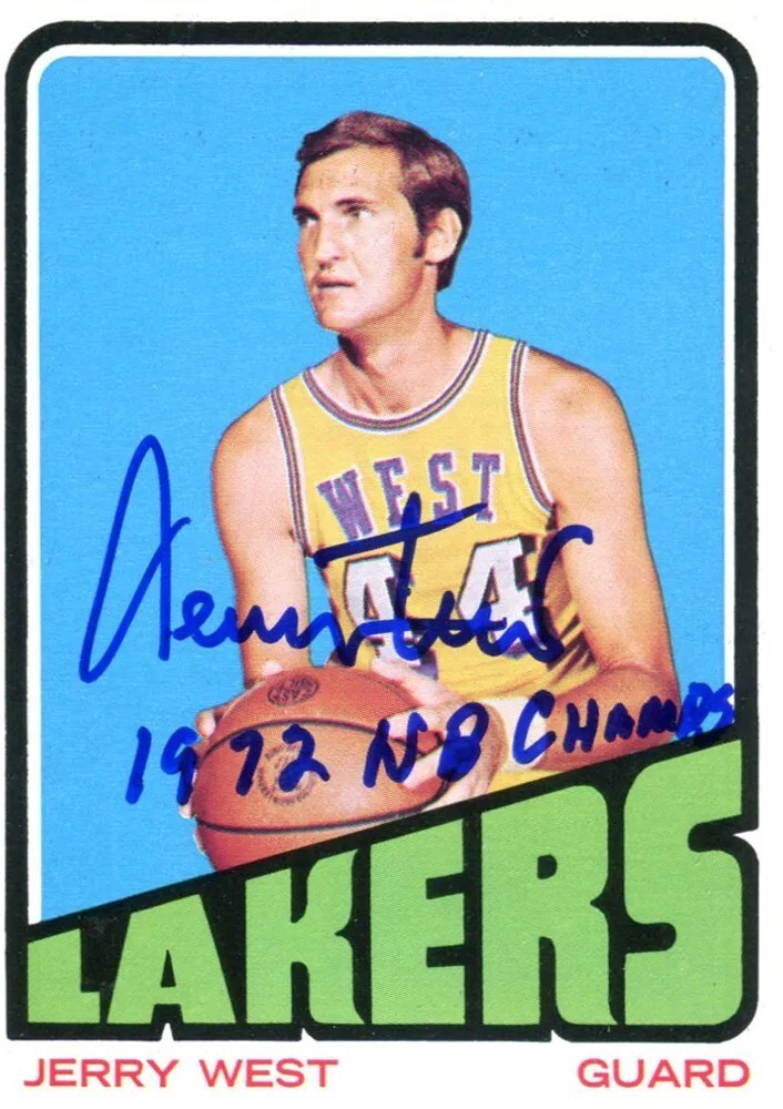 JERRY WEST LA Lakers 1972 Champs Phot 8x10 PRINTED SIGNATURE / AUTOGRAPH REPRINT