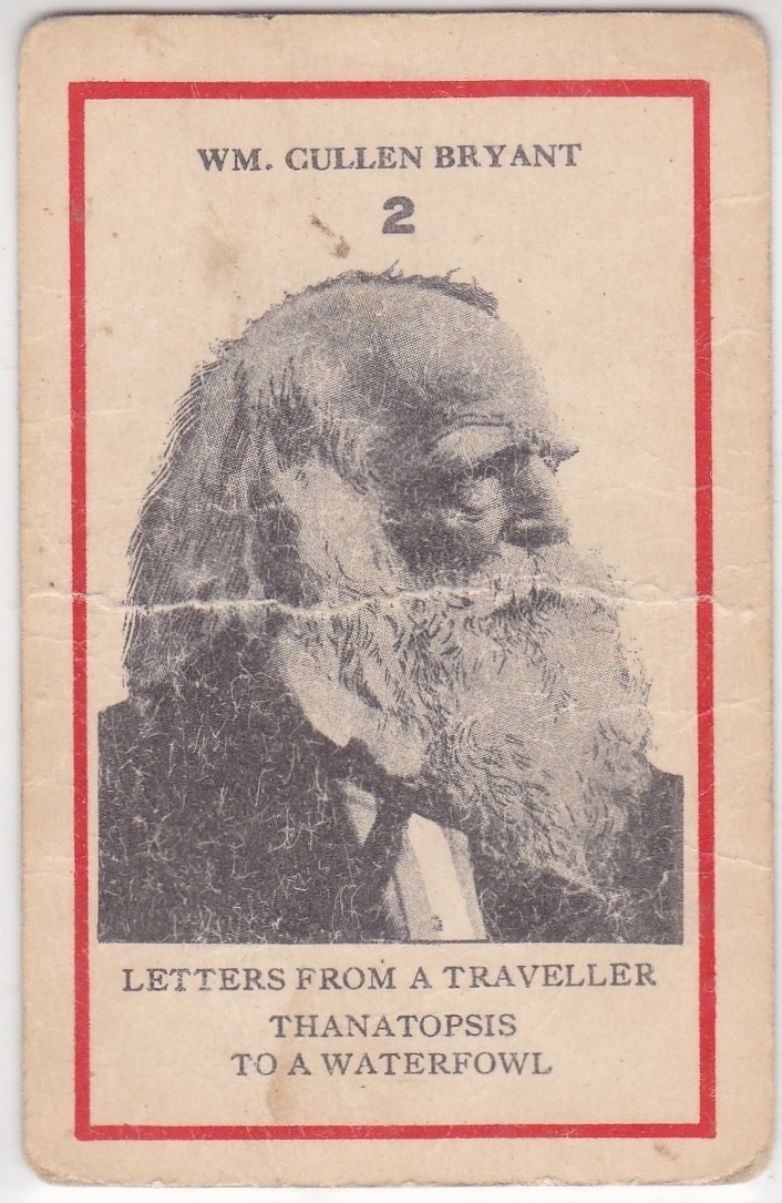 William Cullen Bryant (Famous Poet) Collectible Playing Card William Cullen Bryant (Famous Poet) Collectible Playing Card