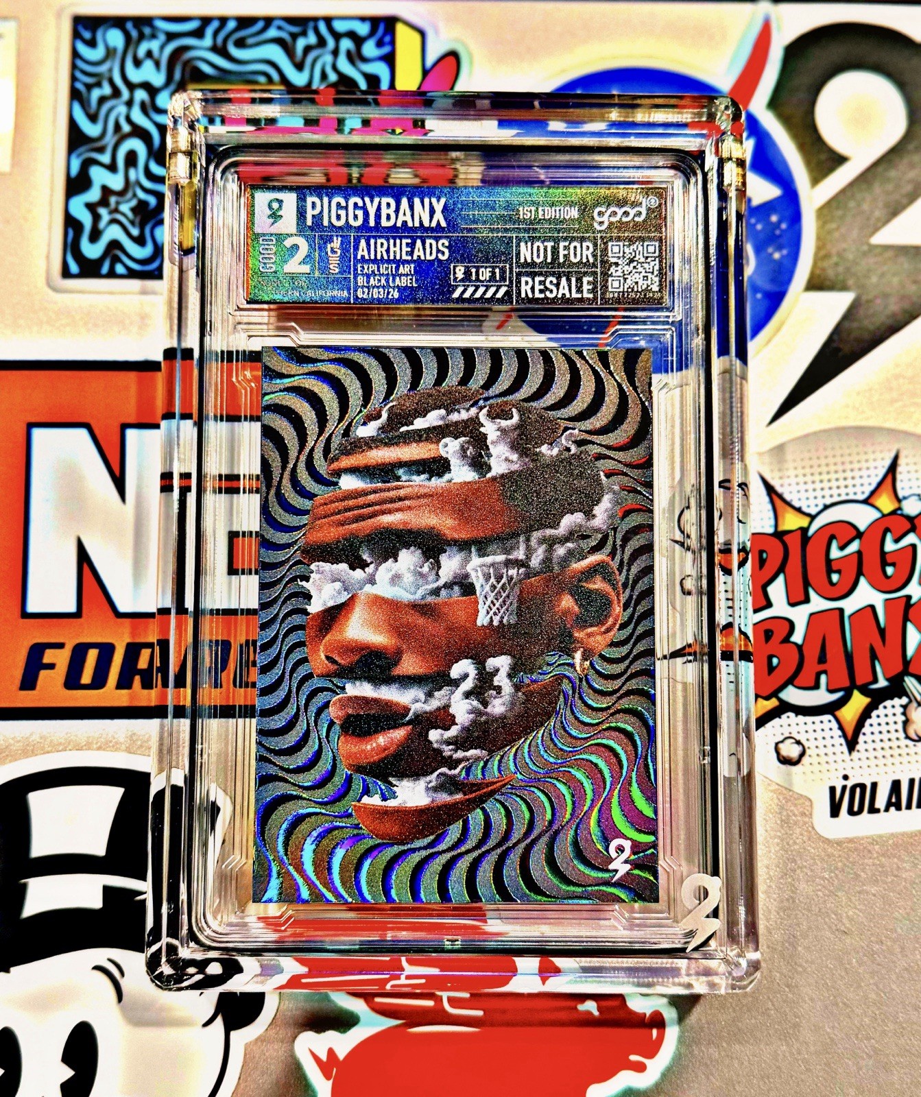 Piggybanx 1/1 Art Michael Jordan OBSIDIAN Aura