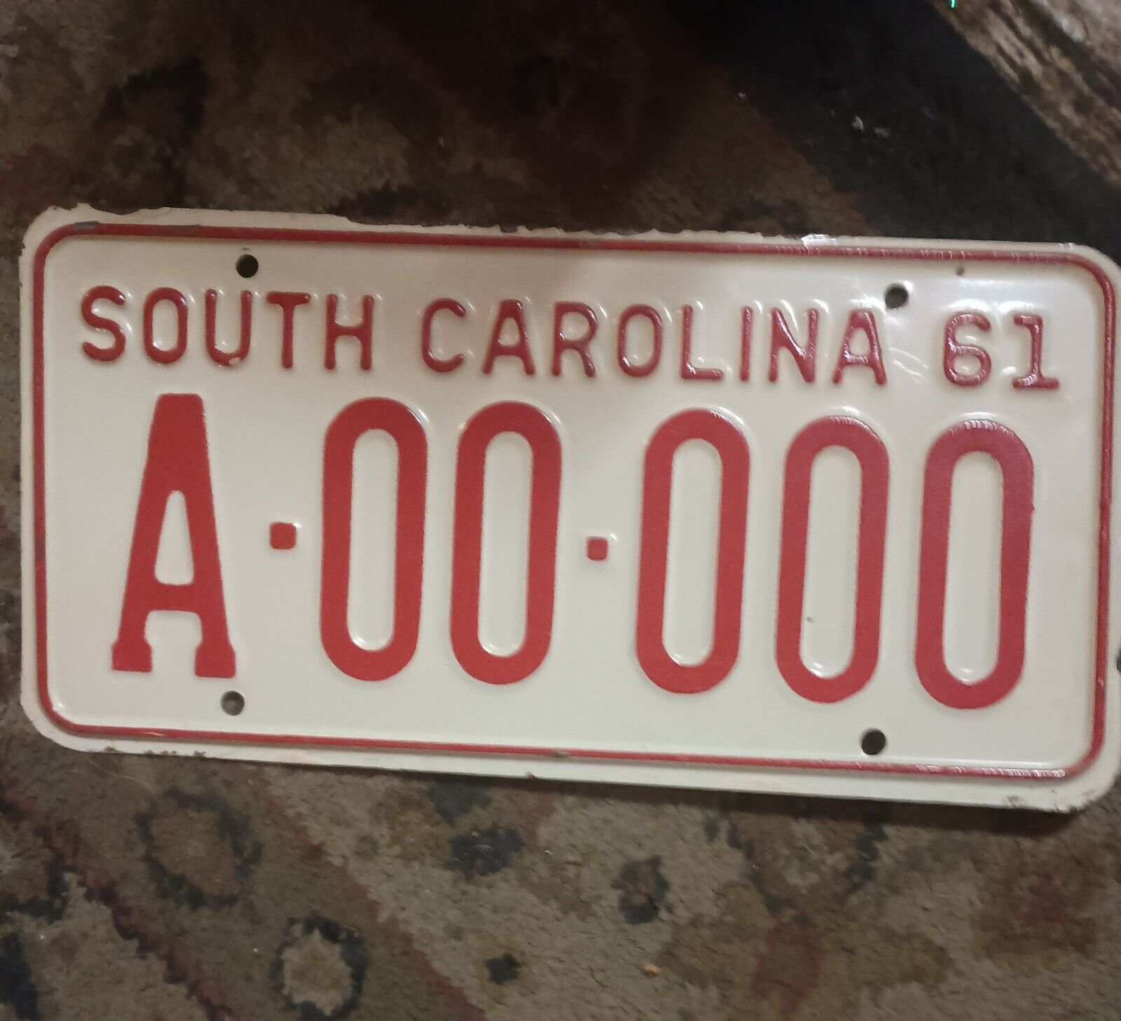 Vintage South Carolina 1961 Licence Plate