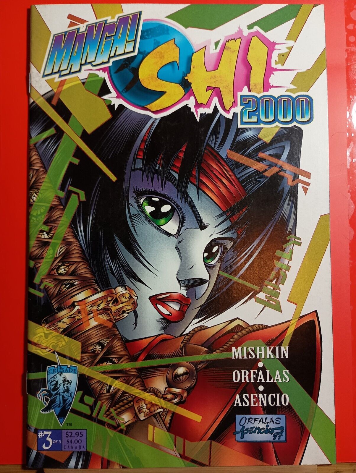 1997 Crusade Comics Manga Shi 2000 Issue 3 Jason Orfalas Cover Artist FREE SHPNG