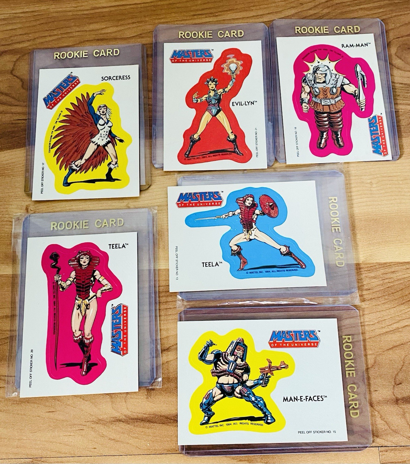 He-Man 1984 Masters of the Universe Sticker Card Lot MOTU Vintage NM