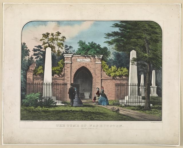 Photo:Mount Vernon VA Tomb of Washington 1850s Currier & Ives Print