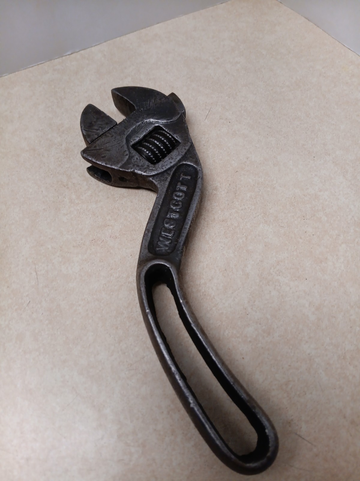 Westcott 8 Inch S Curve Adjustable Wrench Vintage Tool Collectible 