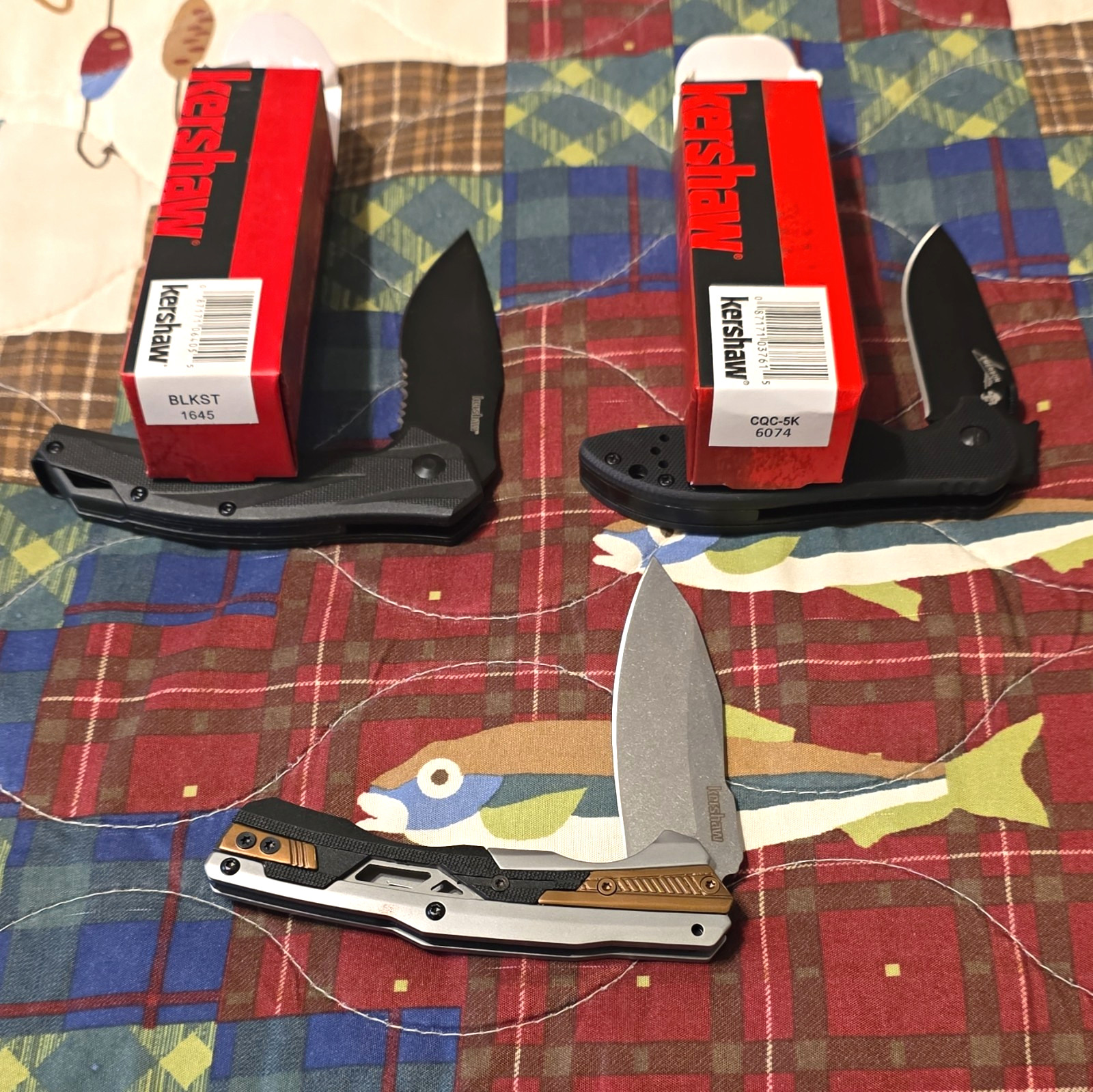 Kershaw Lot of 3 New w/ Boxes BLKST 1645 CQC-5K 6074 And Endgame New No Box