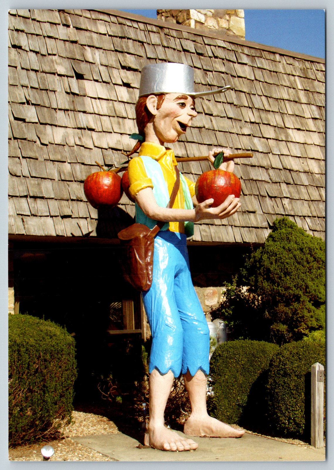 c1970s Johnny Appleseed Restaurant New Market Virgina Statue Vintage Postcard