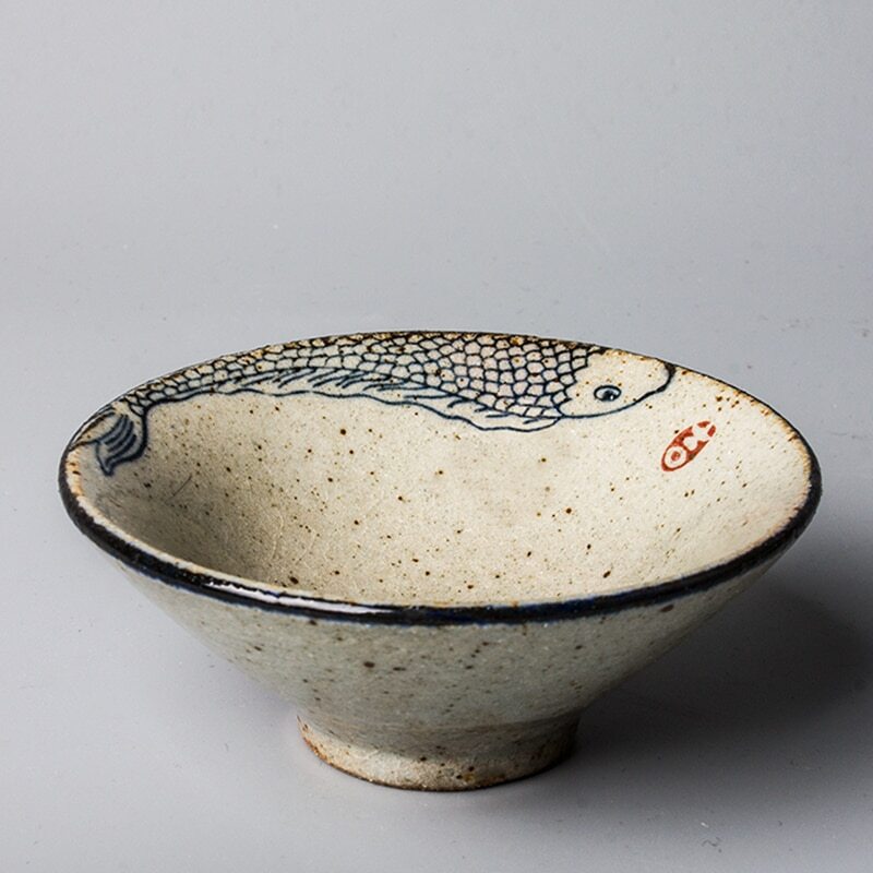 70ml Vintage Hand Painted Japanese Fish Pottery Cups Tea Cup Set 70ml Vintage Hand Painted Japanese Fish Pottery Cups Tea Cup Set