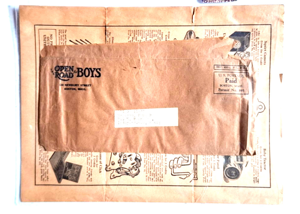 Vtg 1930s Open Road for Boys WINNIT PRIZE SHEET & Original Mailing Envelope Vtg 1930s Open Road for Boys WINNIT PRIZE SHEET & Original Mailing Envelope