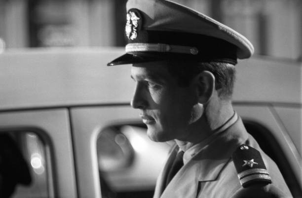 American film actor Paul Newman a scene film Terrace Los Angeles C- Old Photo