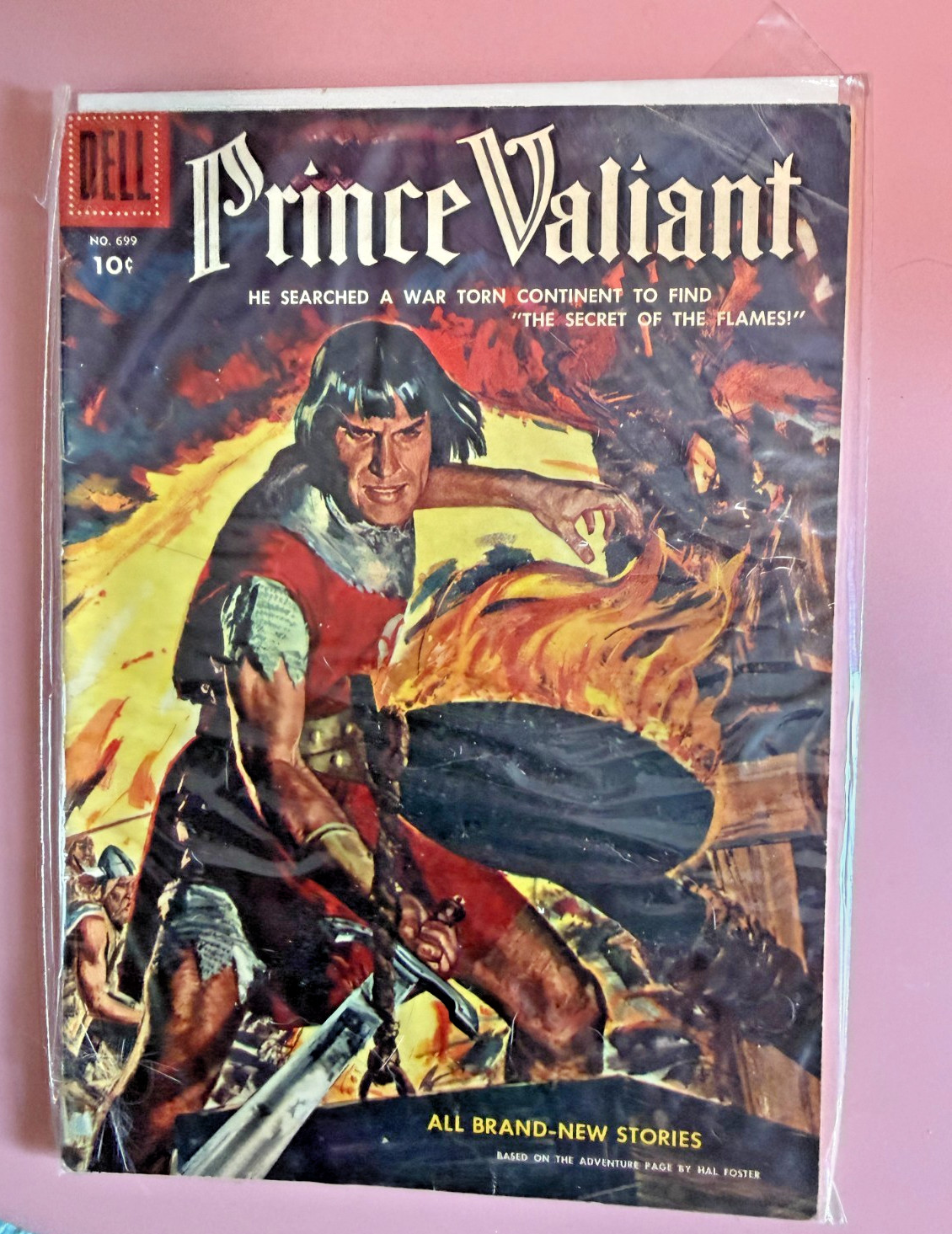 Prince Valiant FOUR COLOR #699 GOLDEN AGE DELL COMIC BOOK Hal Foster hero 1956