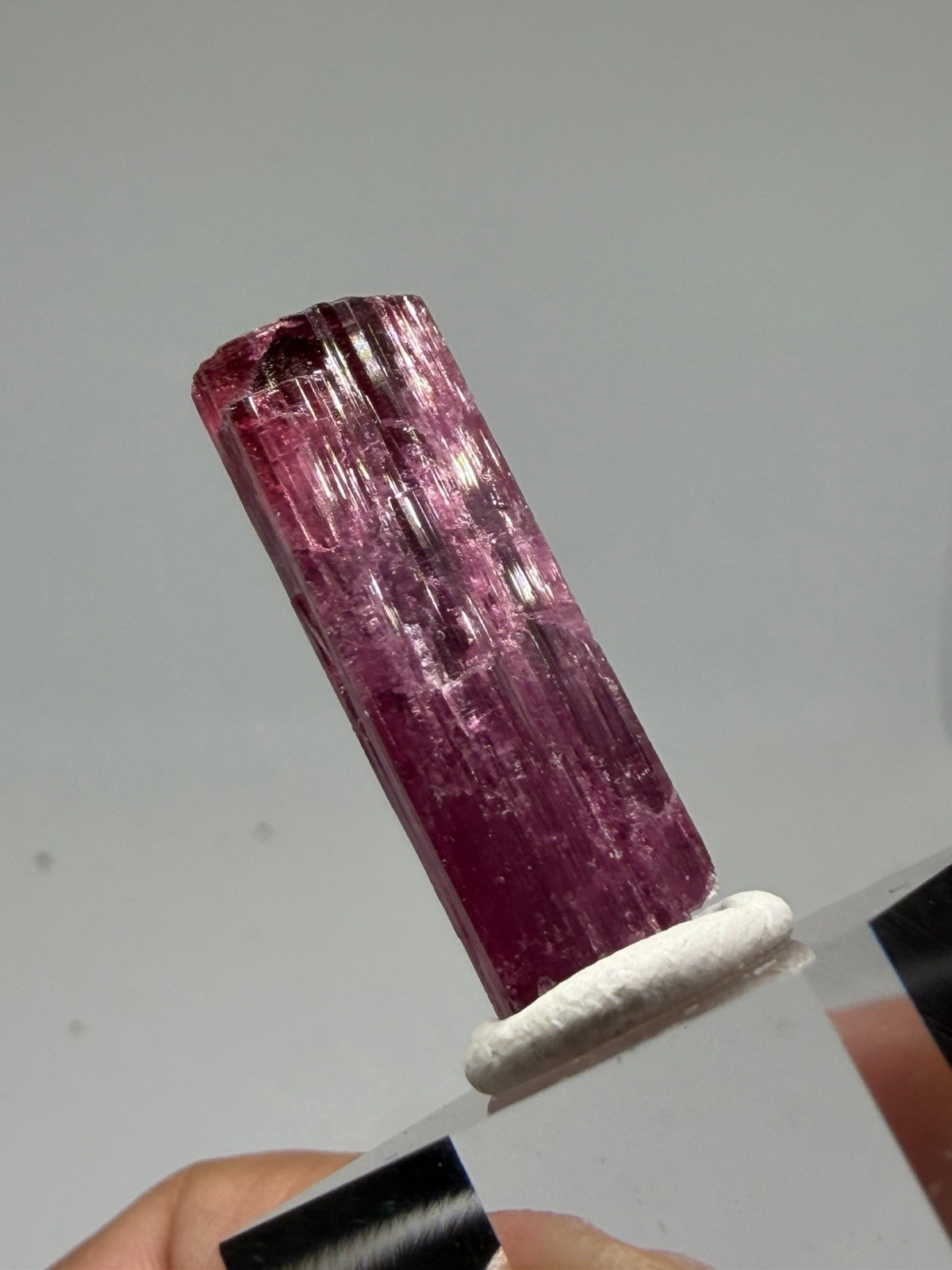 Red Tourmaline var Rubellite from Cruzeiro Mine, Minas Gerais Brazil, 6gm, 3cm Red Tourmaline var Rubellite from Cruzeiro Mine, Minas Gerais Brazil, 6gm, 3cm