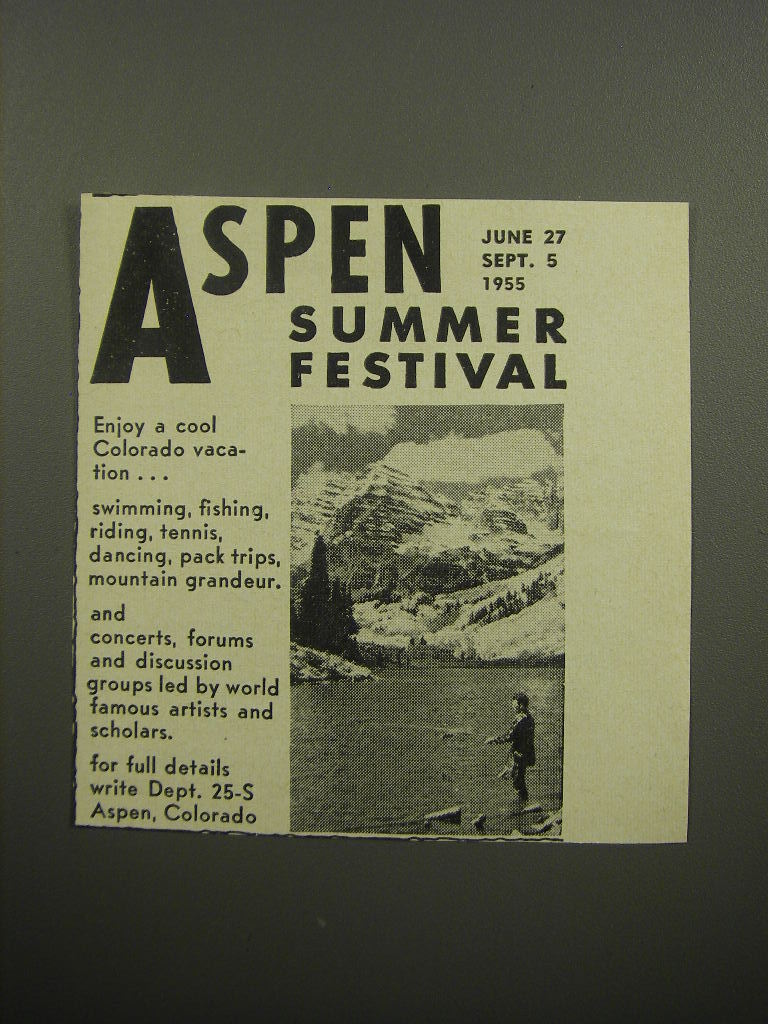1955 Aspen Colorado Advertisement - Aspen Summer festival