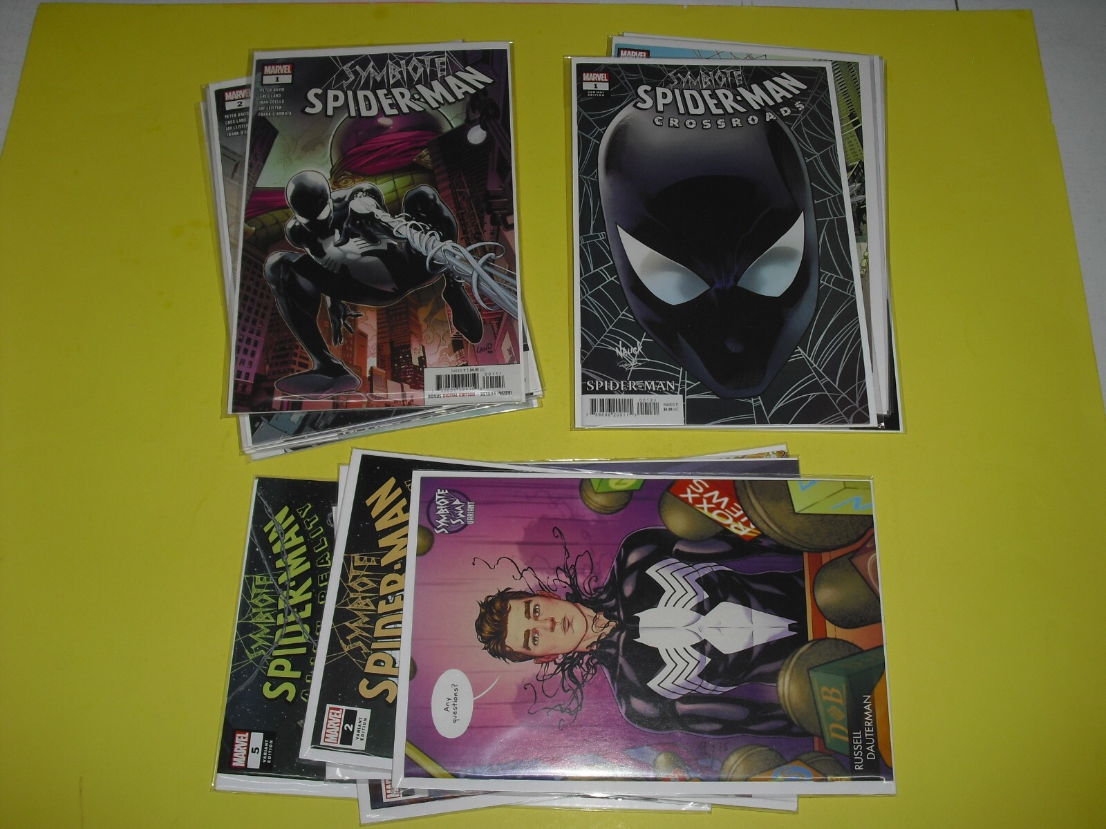 Lot 16 Symbiote Spider-Man comics NM 2019 set 1-5 + Crossroads & Alien Reality Lot 16 Symbiote Spider-Man comics NM 2019 set 1-5 + Crossroads & Alien Reality