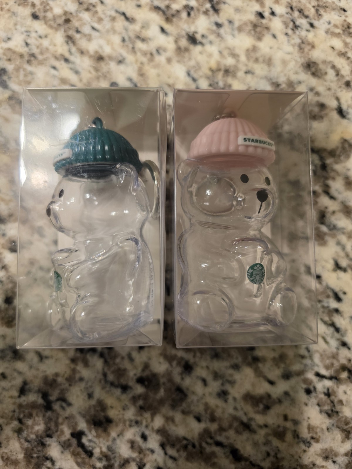 Starbucks Bearista Miniature Keyring Set (Green+Pink) Korea Exclu🩷💚 AUTHENTIC 