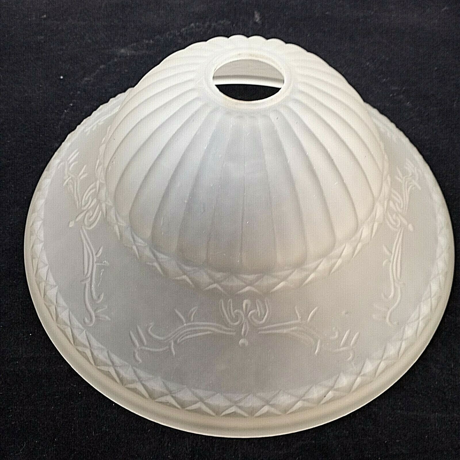 Vintage Frosted Light Fixture Ceiling Shade Art Deco Glass Round 13\