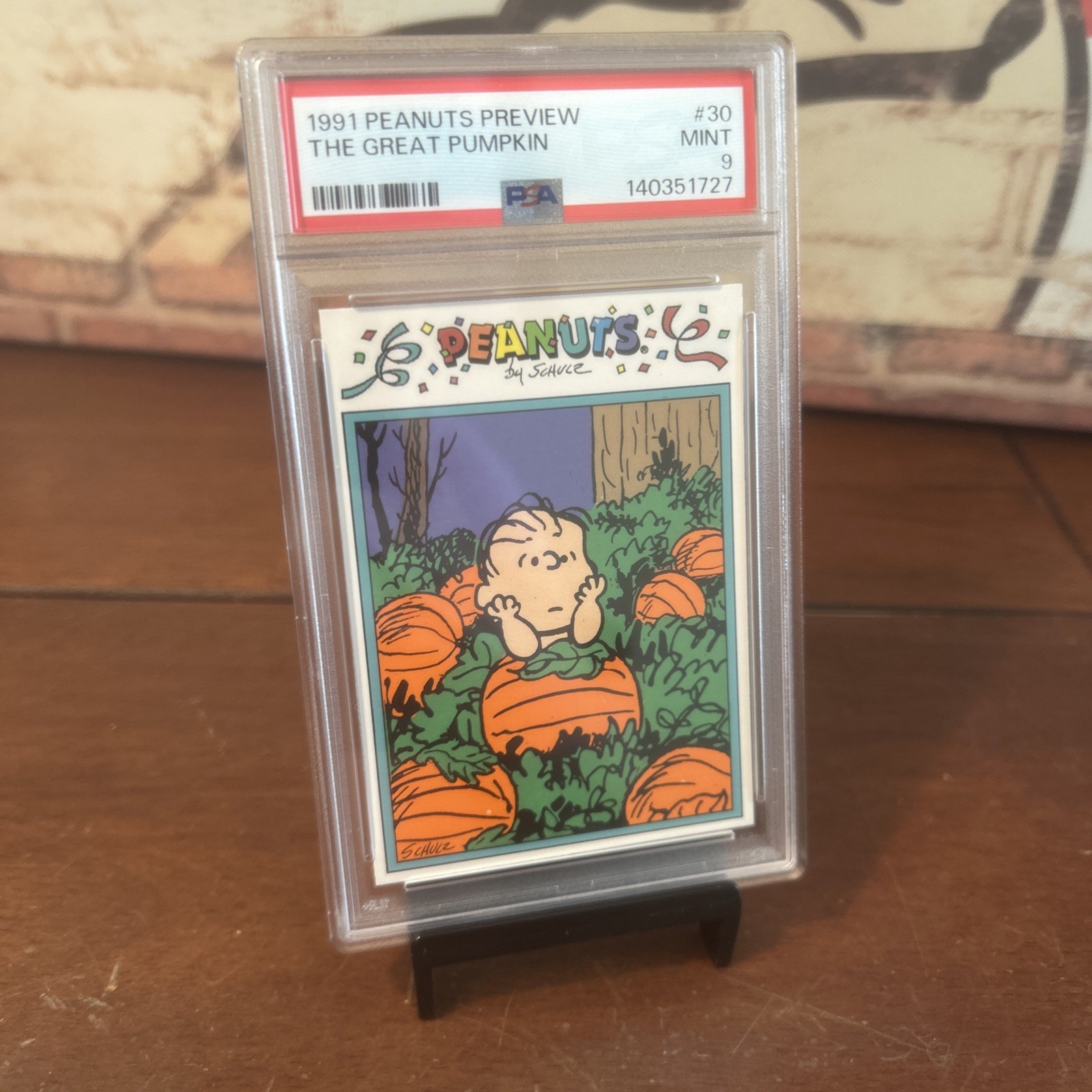 1991 Schulz Peanuts Preview The Great Pumpkin #30 PSA 9 MINT 🪵🧡