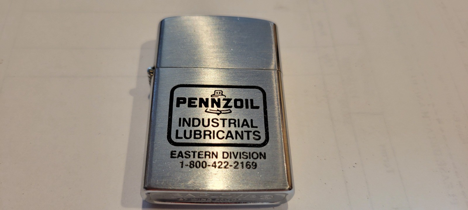 Barlow Wroking advertising Lighter Pennzoil Industrial Lubricants E Division oil