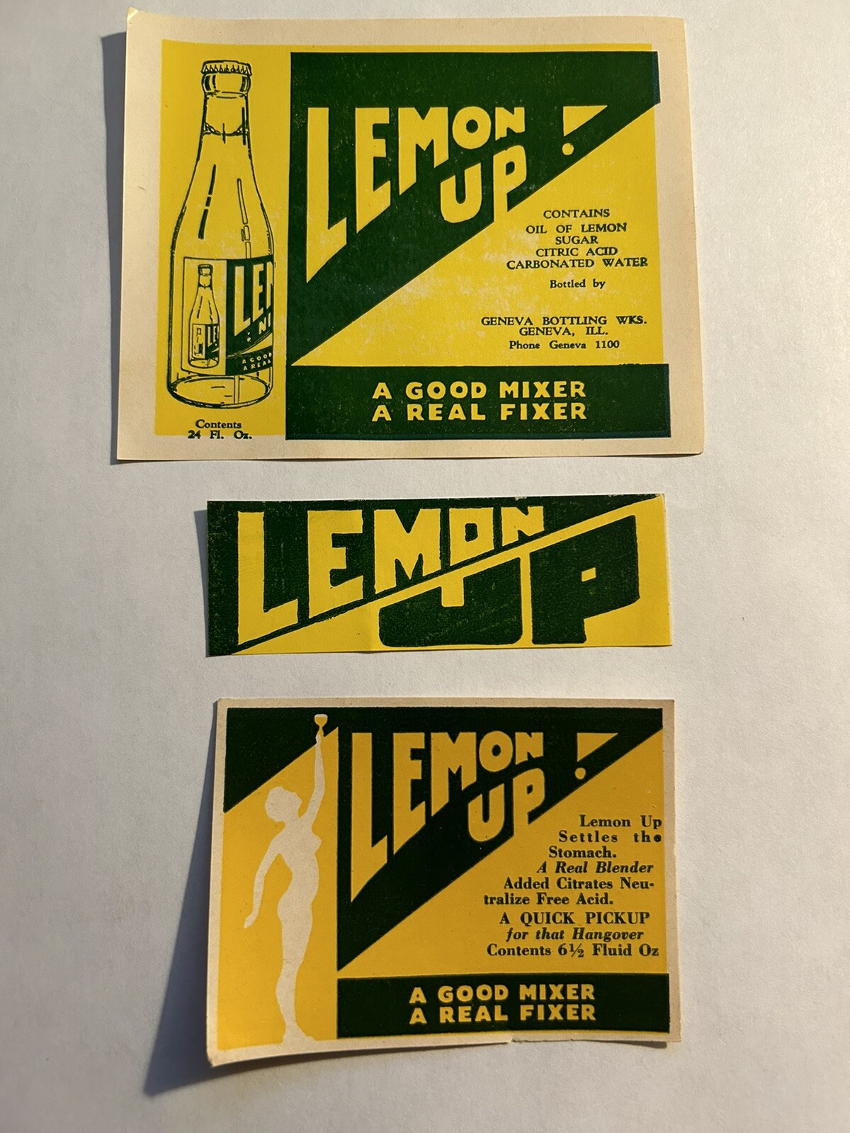 Lemon Up Mixer Label Set Geneva Illinois \