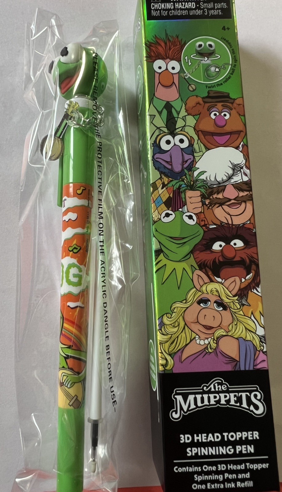 Disney The Muppets Kermit 3D Head Topper Spinning Pen Boxlunch mystery box Disney The Muppets Kermit 3D Head Topper Spinning Pen Boxlunch mystery box