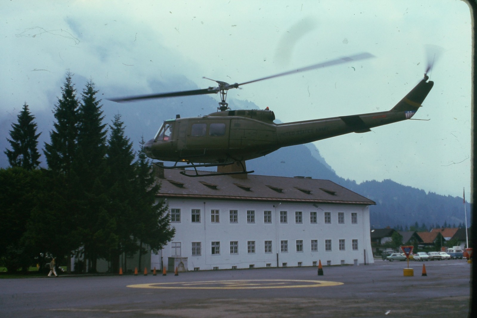 c1970\'s Kodachrome 35mm Slide Bell UH 1 Iroquois Helicopter Germany European c1970\'s Kodachrome 35mm Slide Bell UH 1 Iroquois Helicopter Germany European