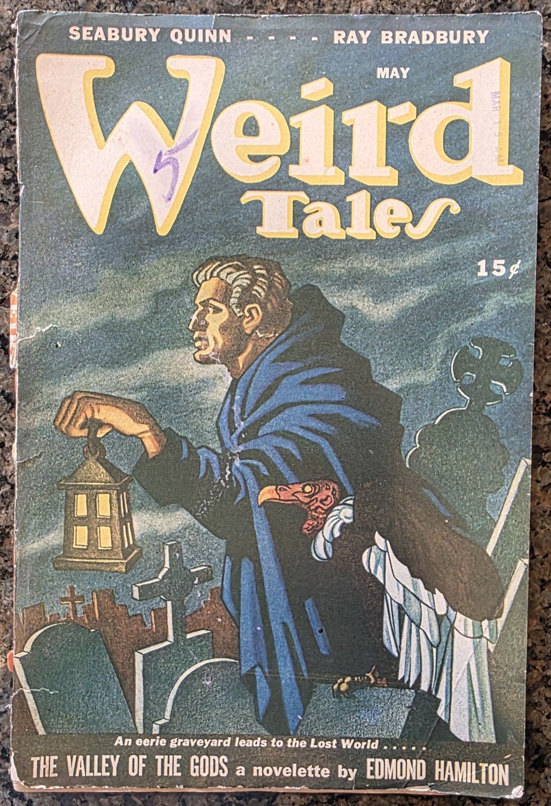 Weird Tales May 1946 Robert Clyne Cover Ray Bradbury Cover Detached