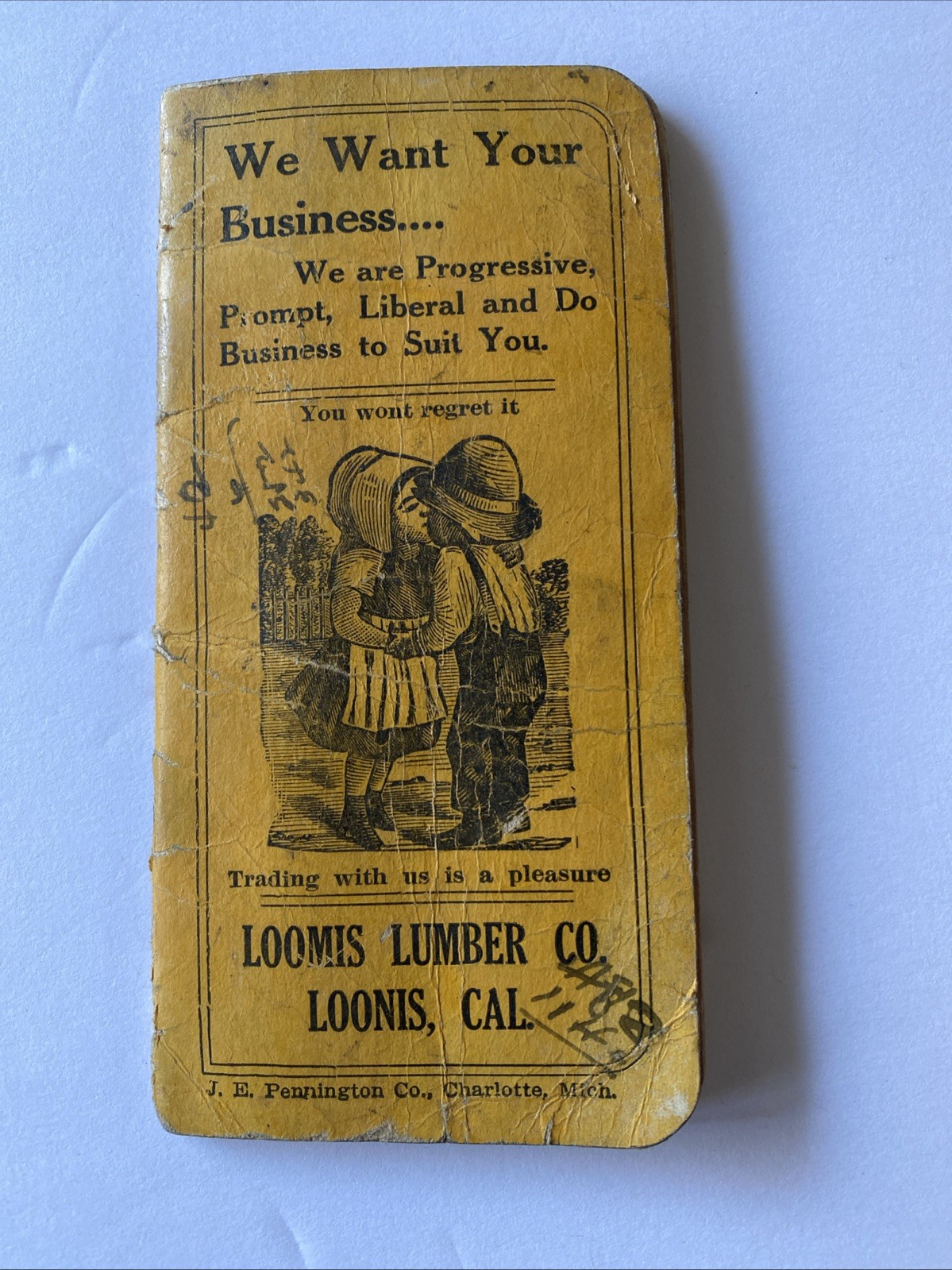 Antique Vintage Loomis California Lumber Co. Advertising Journal