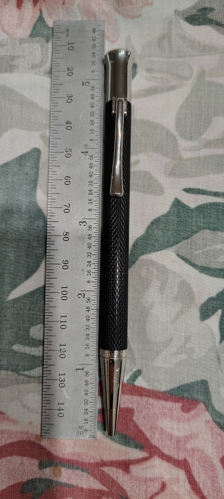 Graf Von Faber Castell Lustrous Cap Black Barrel Ball Point Pen Germany 