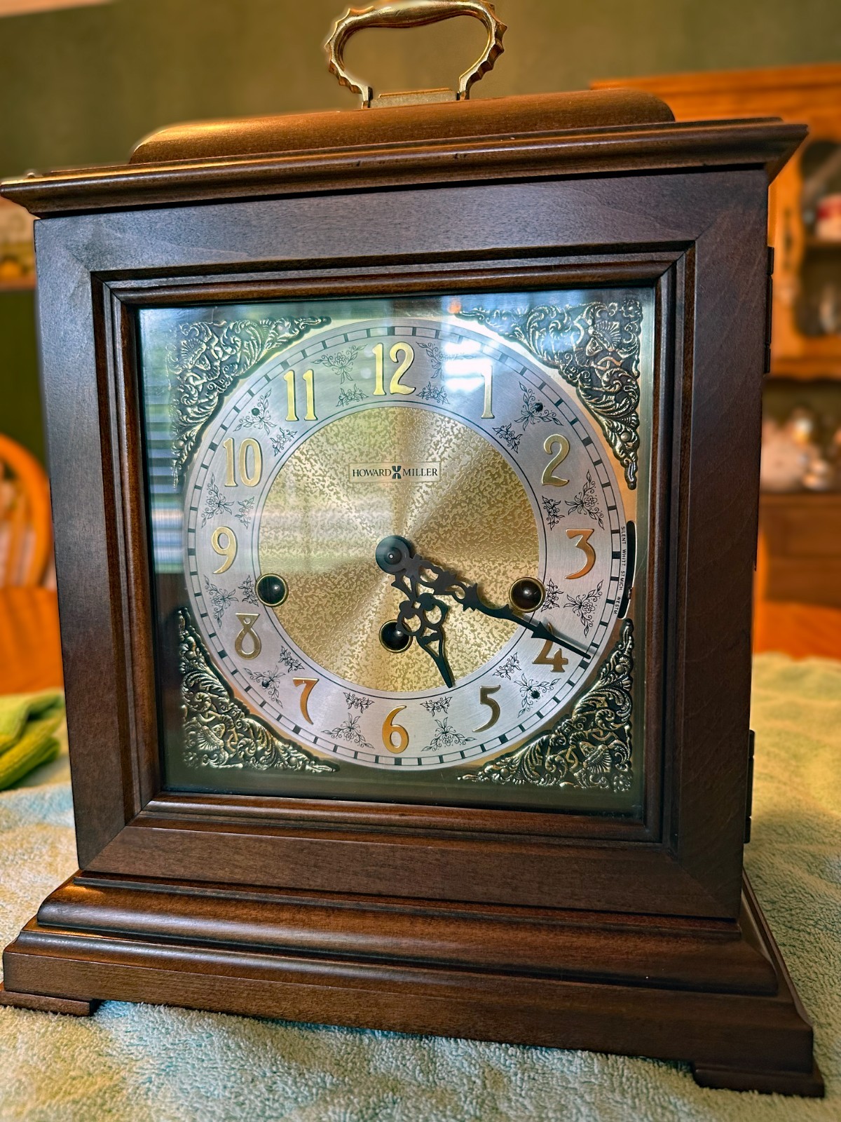Howard Miller Samuel Watson Mantel Clock 612-429 Triple Chime WORKING With Key