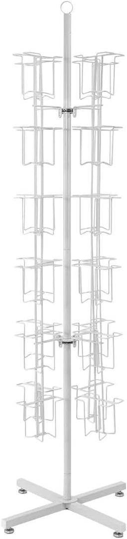 SSWBasics 48 Pocket Rotating Greeting Card Display Rack White