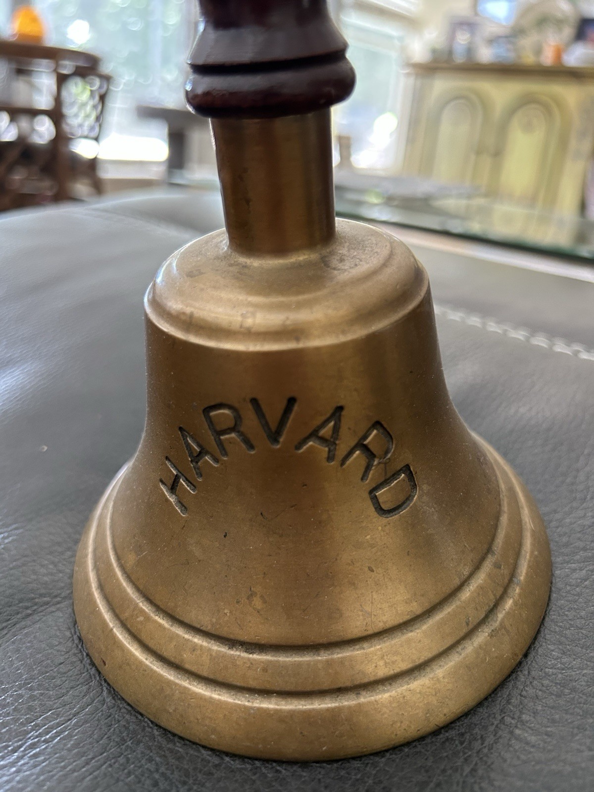 Harvard Brass School Bell Vintage Antique 10” Tall