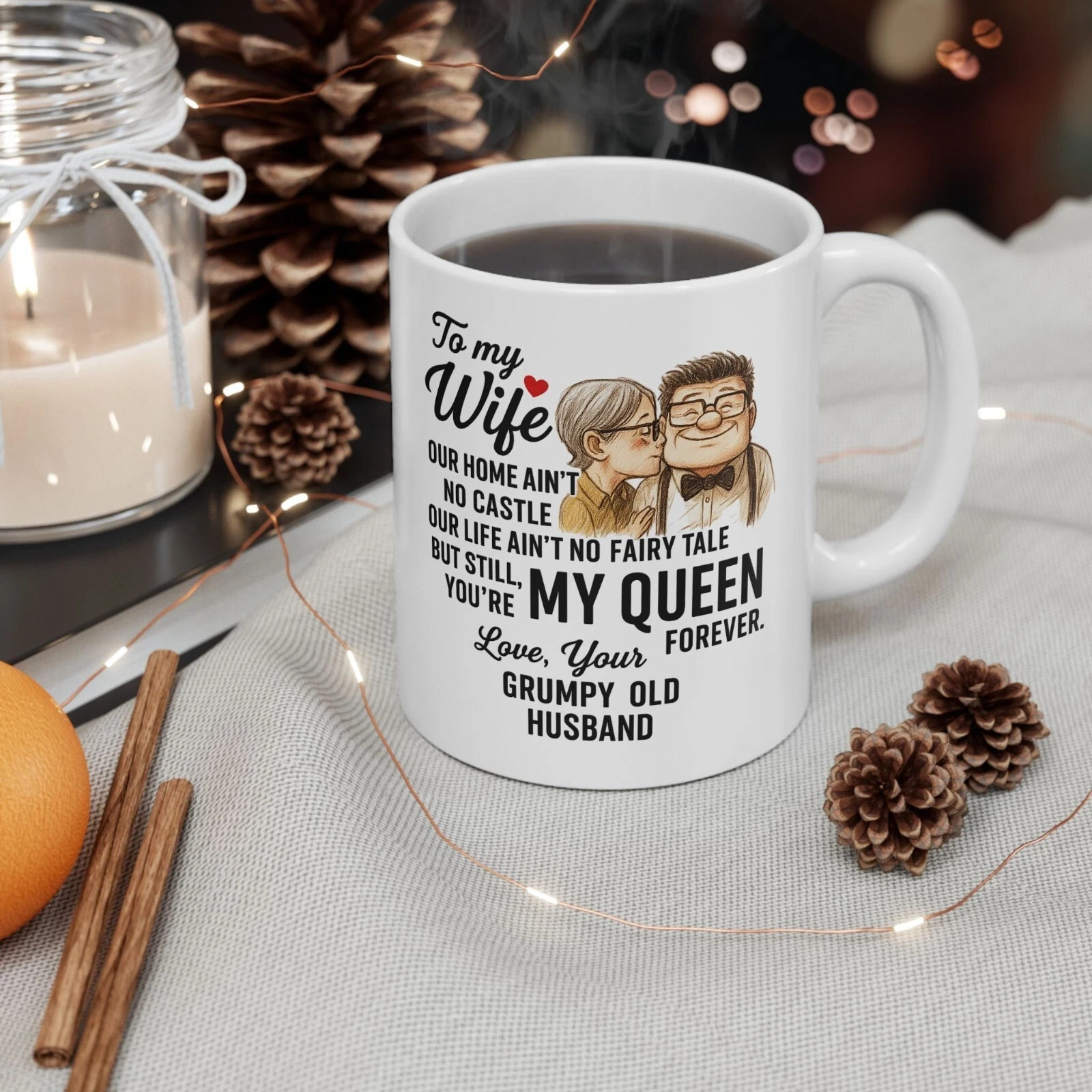 Coffee Mug Gift for Wife – You\'re My Queen Forever, Romantic Anniversary Mug Coffee Mug Gift for Wife – You\'re My Queen Forever, Romantic Anniversary Mug