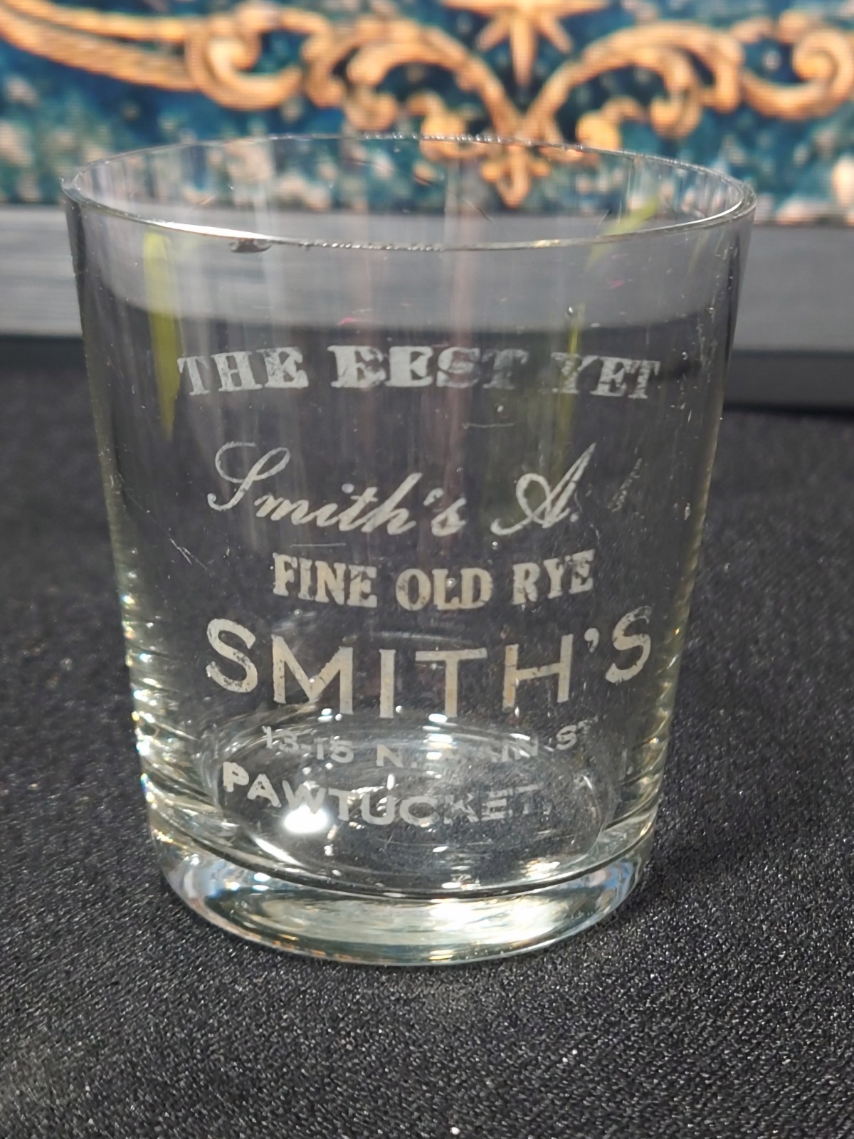 Antique Acid Etched Shot Glass Edward Smith Co Whiskey Pawtucket RI Pre Pro Antique Acid Etched Shot Glass Edward Smith Co Whiskey Pawtucket RI Pre Pro