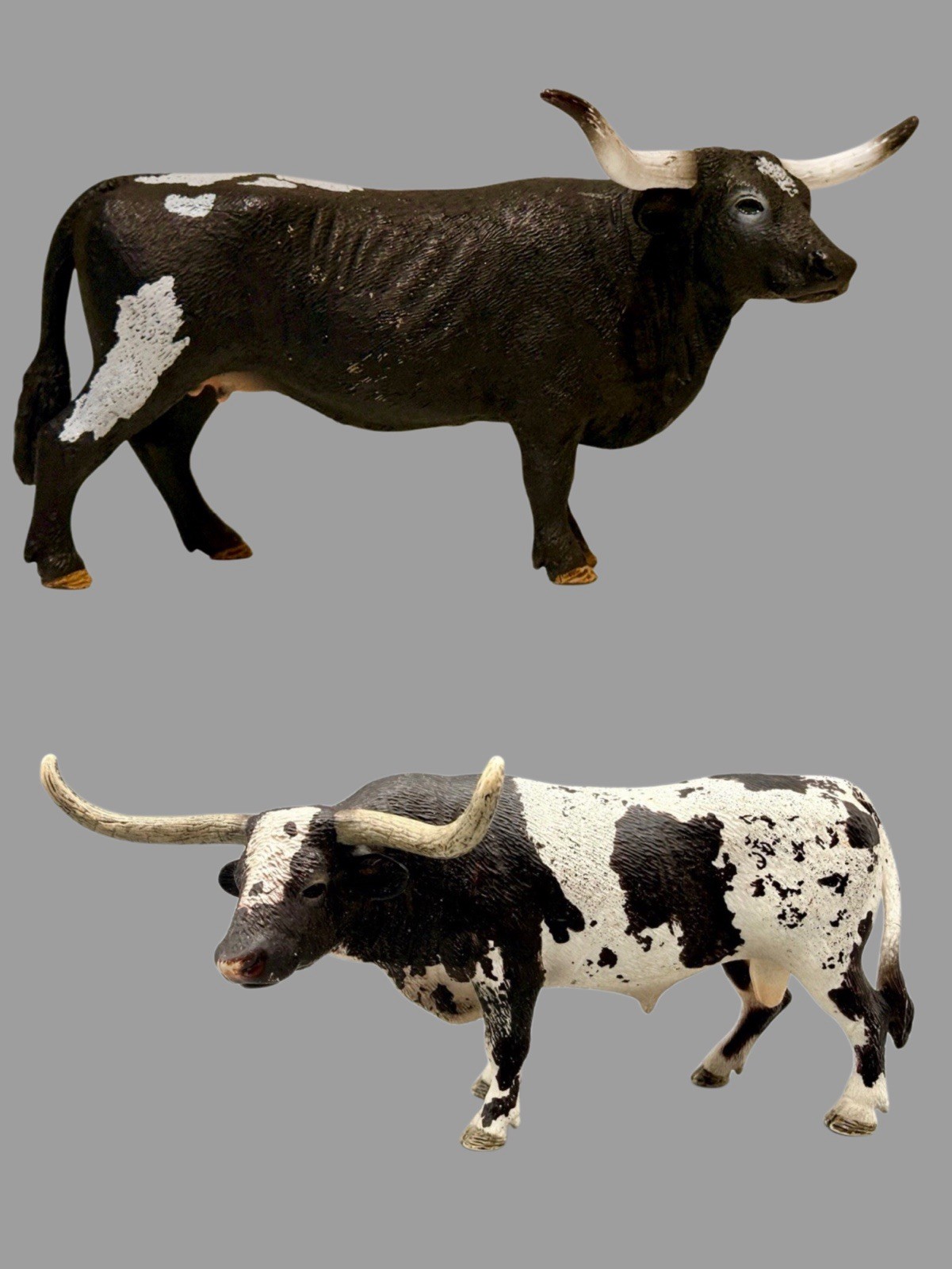 LOT of 2 Schleich Farm Life Texas Longhorn 2012 BULL and 2017 COW 🐂 RETIRED