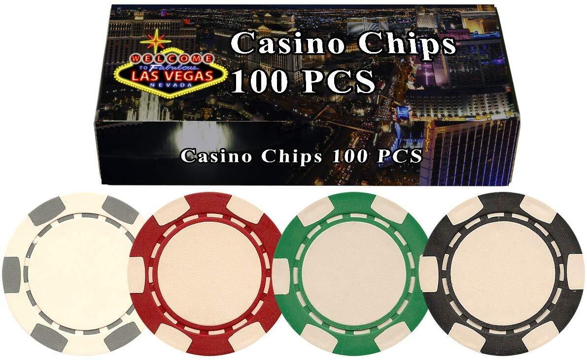 DA VINCI 100 6-Stripe Design 11.5 Gram Poker Chips in Las Vegas Gift Box