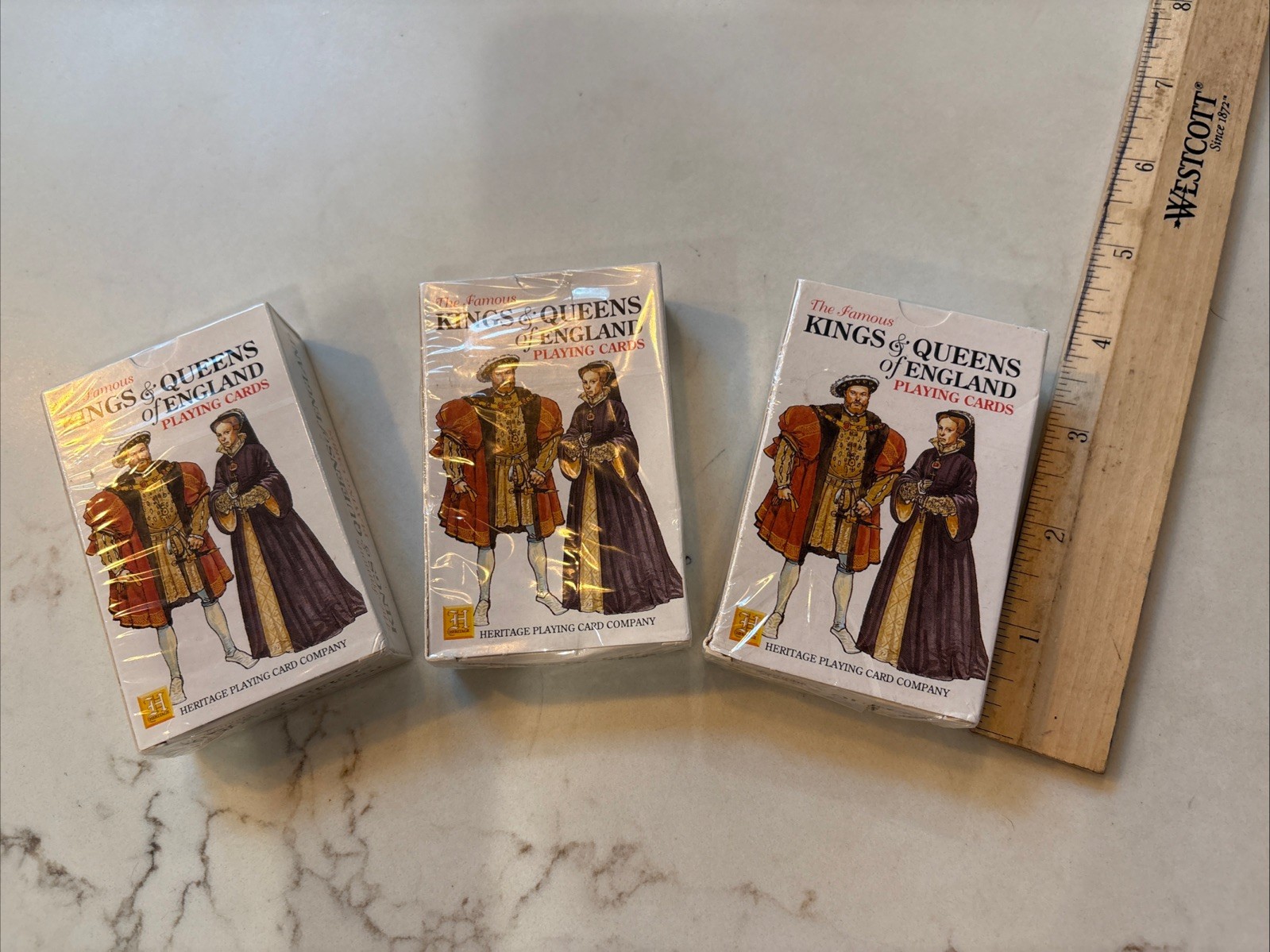 Lot Of 3 PLAYING CARDS The Famous Kings and Queens of England 1993 NIB Sealed