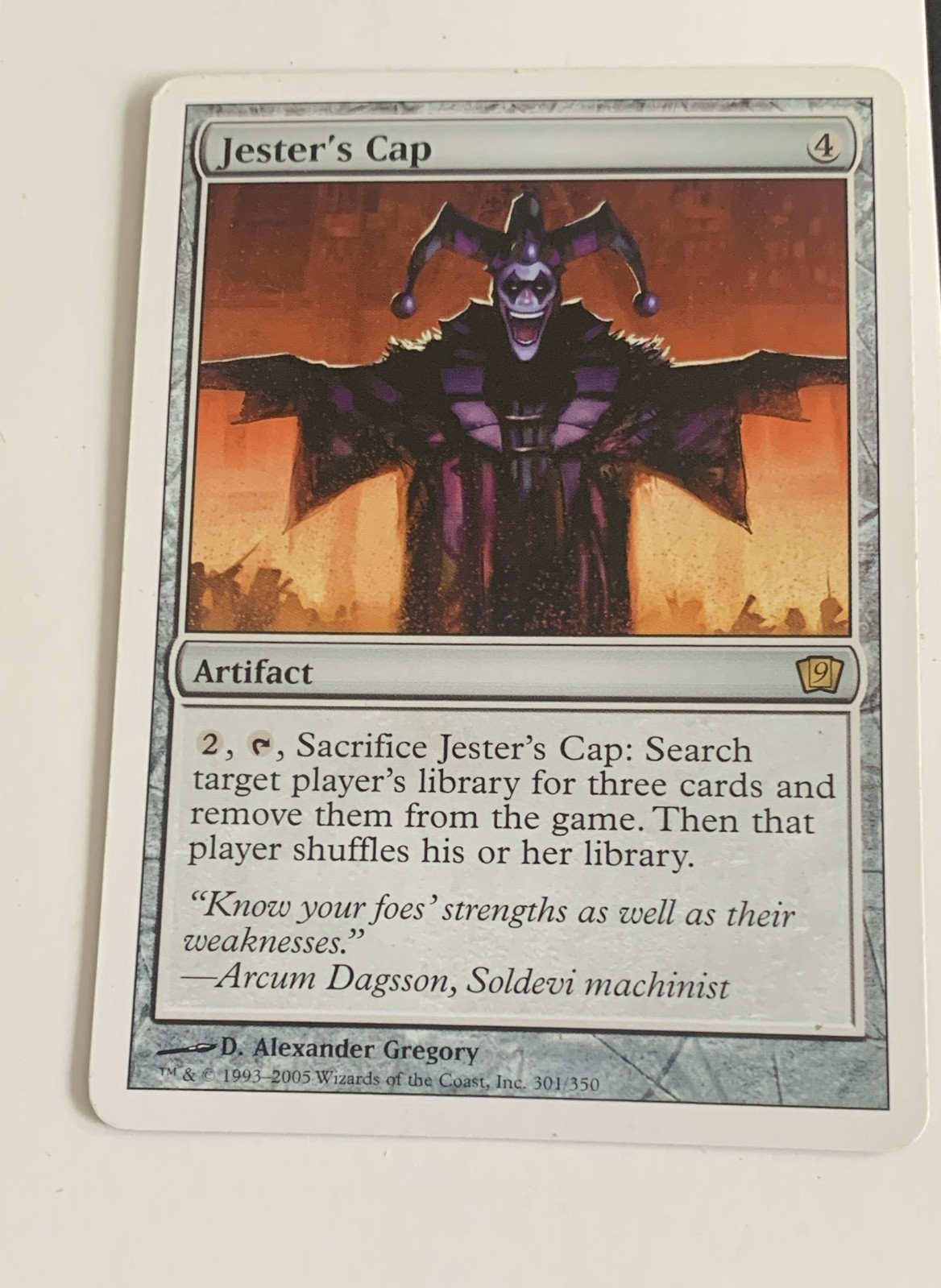 MTG Jester's Cap 9th Edition 301/350 Rare Artifact White Bordered EDH LP/NM⁠