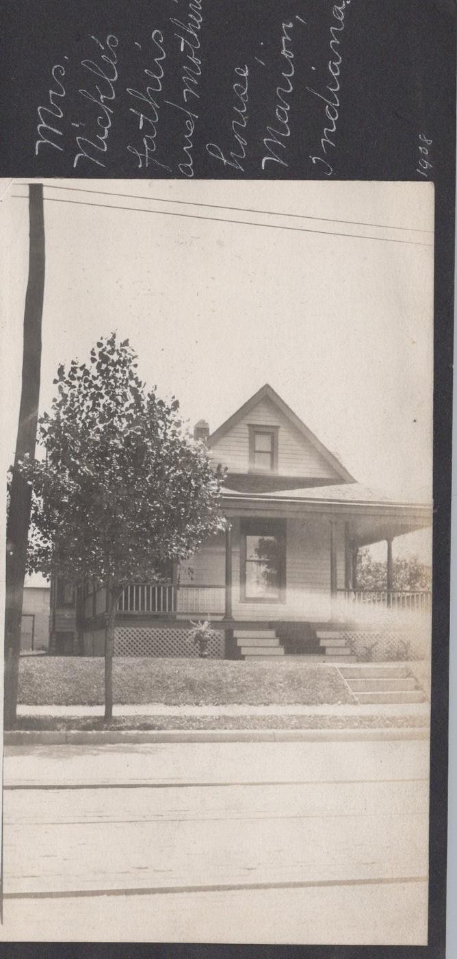 Marion Indiana Residential House Nickle Family 1908 - Original Photo