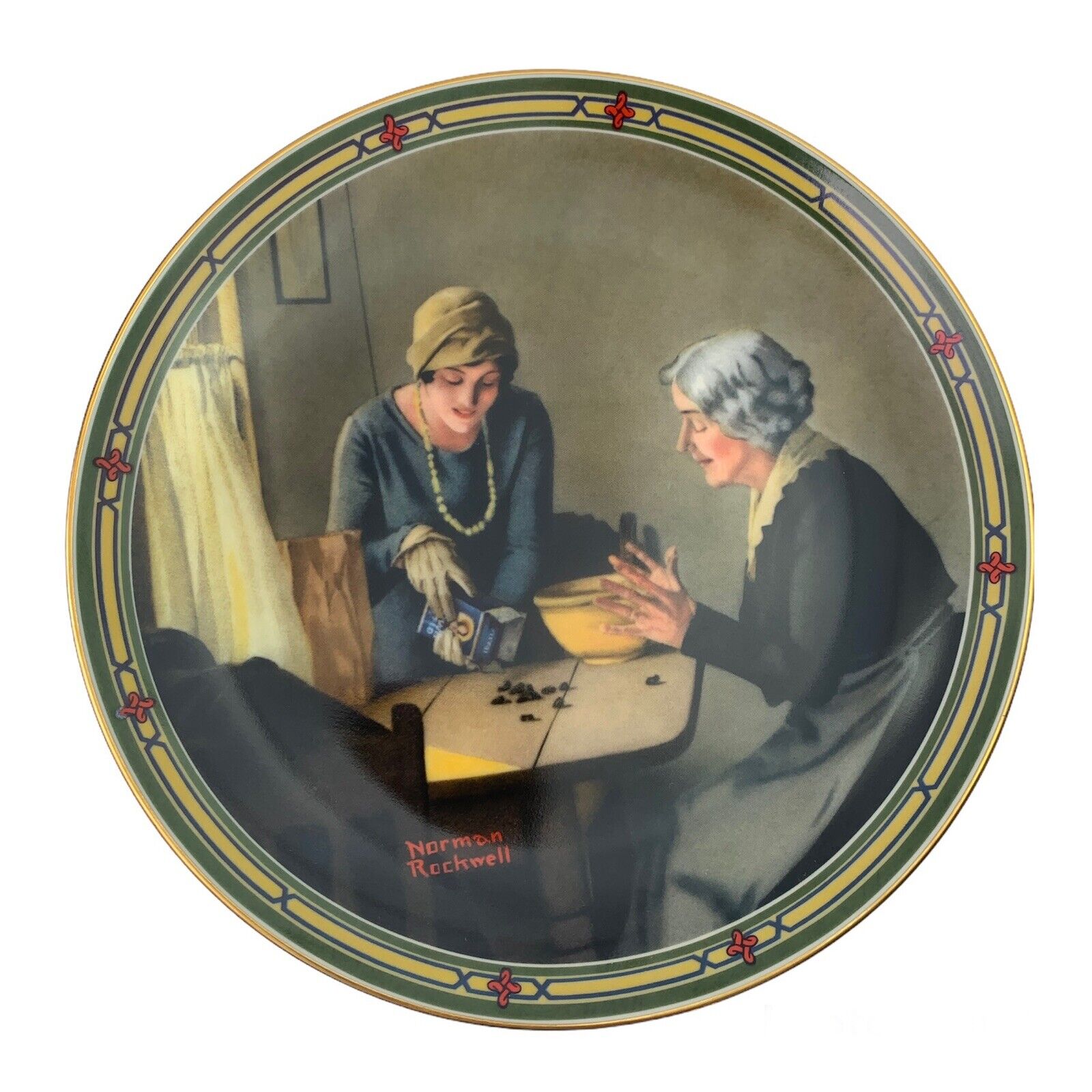 Norman Rockwell A FAMILY\'S FULL MEASURE Collectors Plate American Dream 745