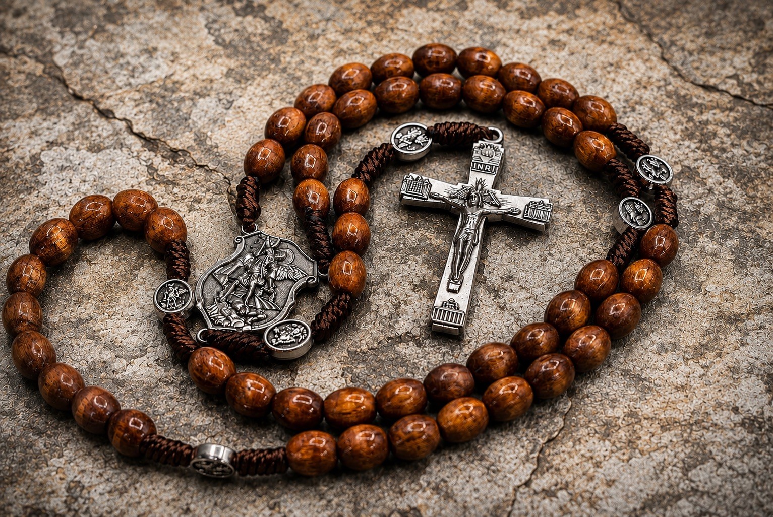 The Guardian Rosary | St. Michael Rosary Beads | Handmade Catholic Rosaries