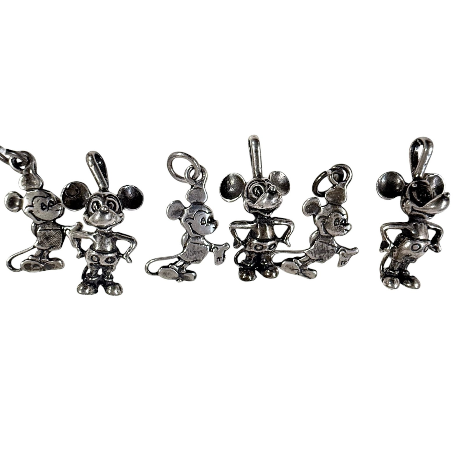 Rare Vintage 1930s Silver Mickey Mouse Charms