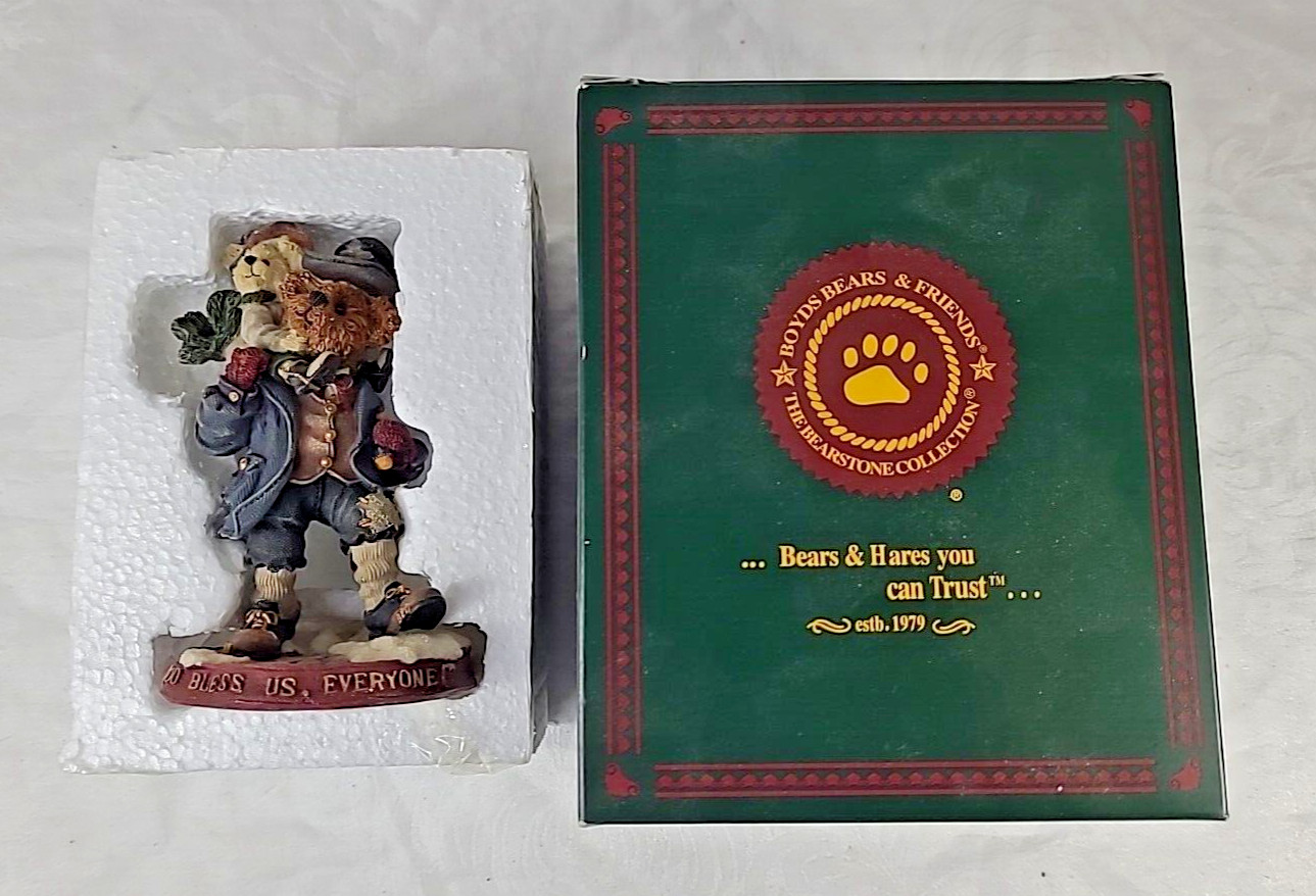 1st Edition Boyds Bears Collection Bob C & Tiny T God Bless Everyone NEW IN BOX