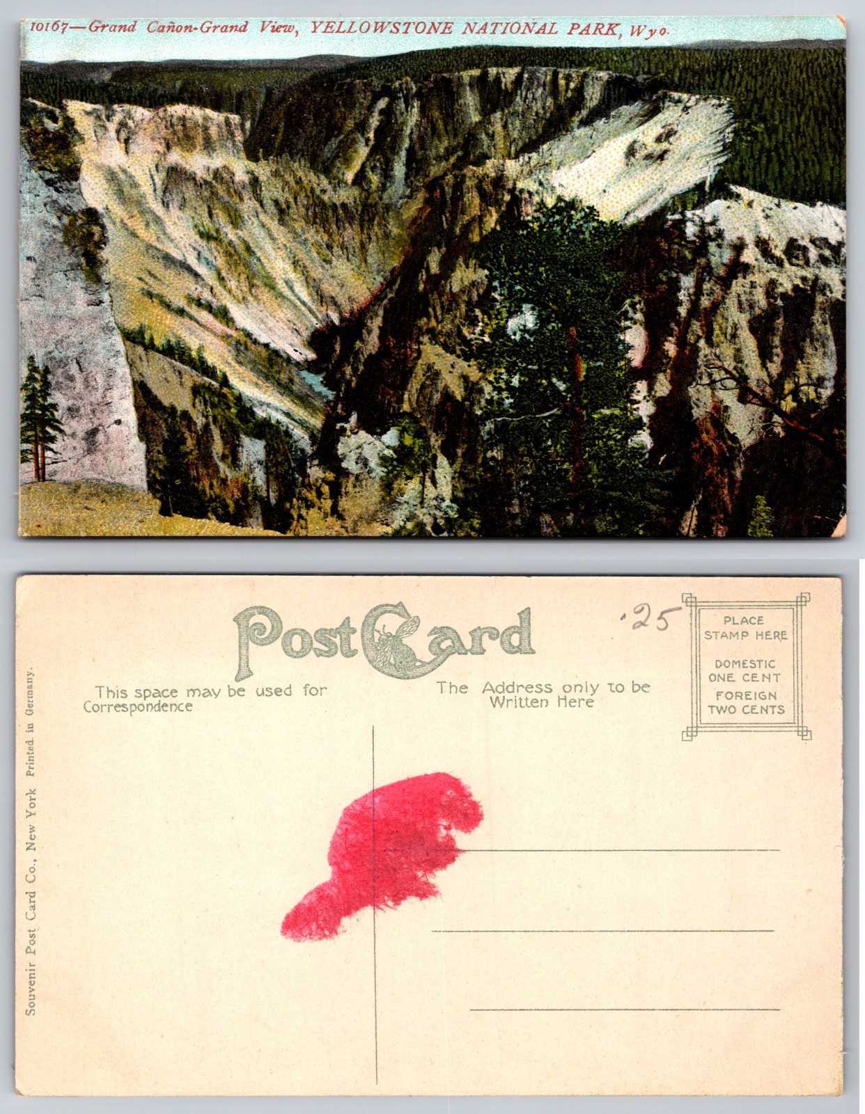 Grand Canyon Grand View Yellowstone National Park Postcard Grand Canyon Grand View Yellowstone National Park Postcard