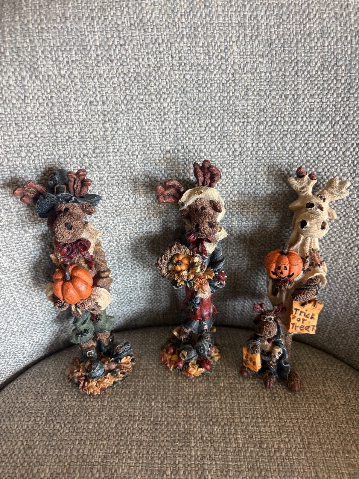 Set (3) Boyds Bears Moose Halloween Icabod, Boowinkle, Prudence, #2831,33,34