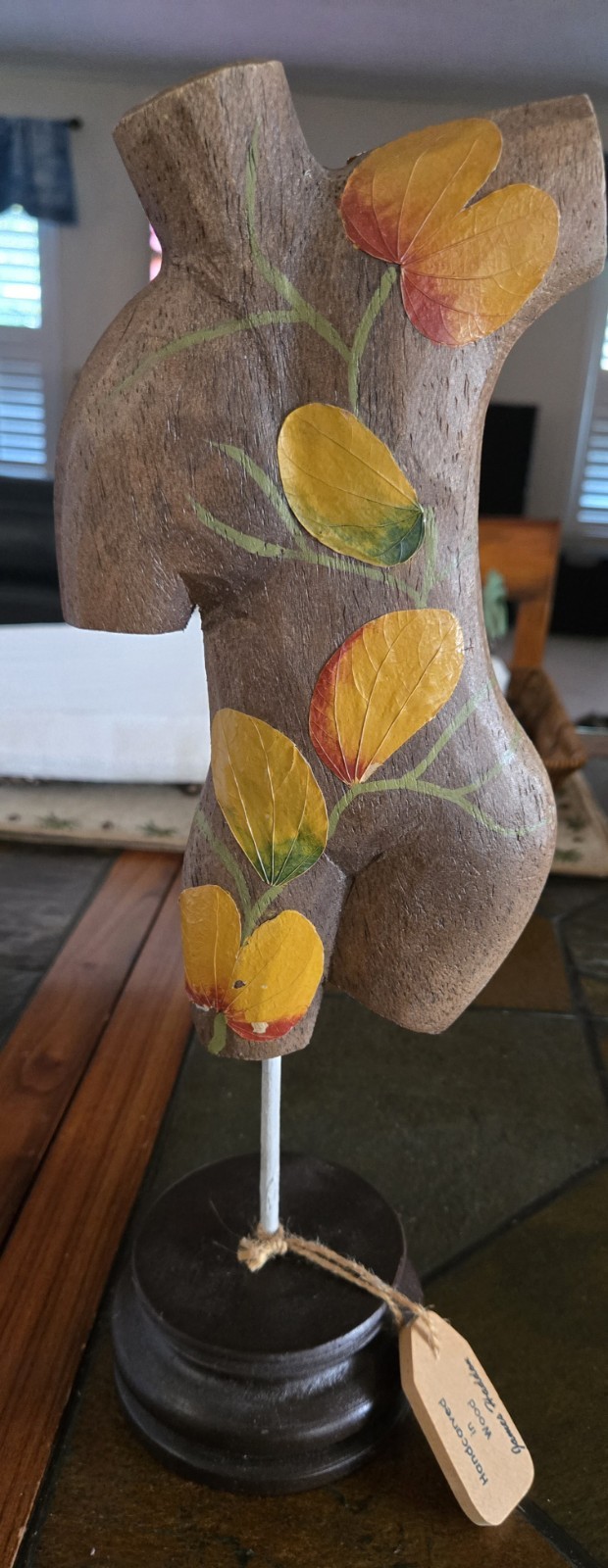 James Haddon VTG Collections Torso Figure Bust Wood Carved Handpainted 